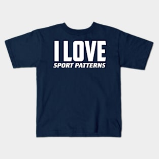 I Love Sport Patterns Kids T-Shirt